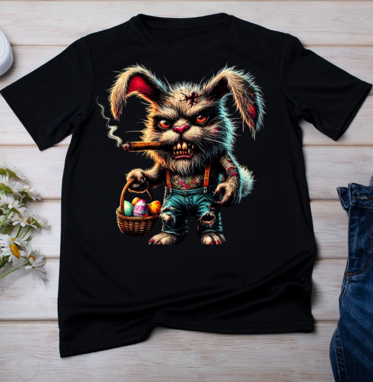 Plus Size Badass Easter Bunny T-Shirt