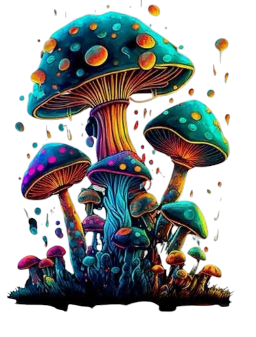 Plus Size Psychedelic Mushroom T-Shirt