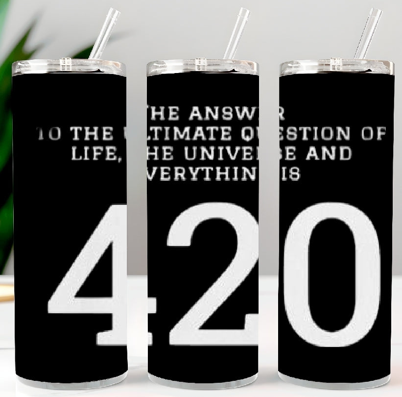420 themed 20oz tumbler