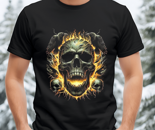 Plus Size Skull and Crows T-Shirt