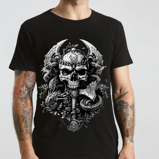 Plus Size Demon Angel Skull T-Shirt