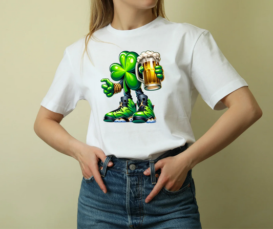 Plus siz Lucky Clover Character T-Shirt