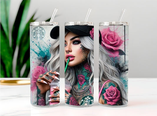 Tattooed Girl Tumbler