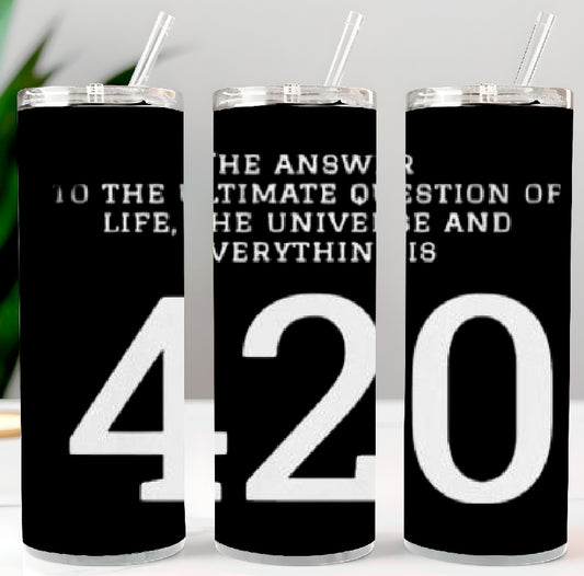 420 themed 20oz tumbler